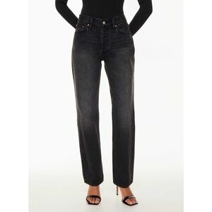Denim Forum Woman Black Organic Cotton 90s Joni Lo-rise Loose Jeans US26 Classic